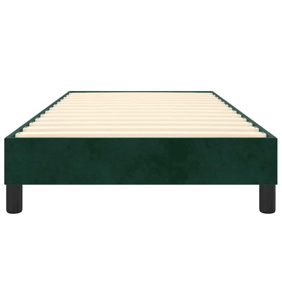 Cadre de lit vert foncé 80x200 cm velours