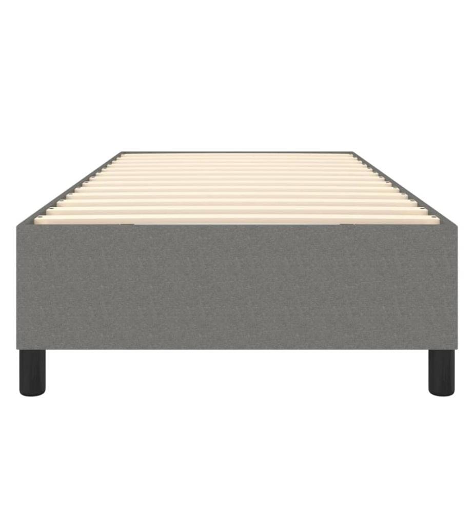 Cadre de lit gris foncé 90x200 cm tissu