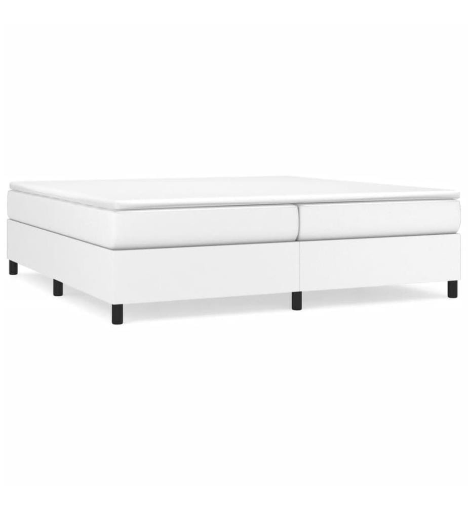 Boxspringbettgestell Weiss 200x200 cm Kunstleder