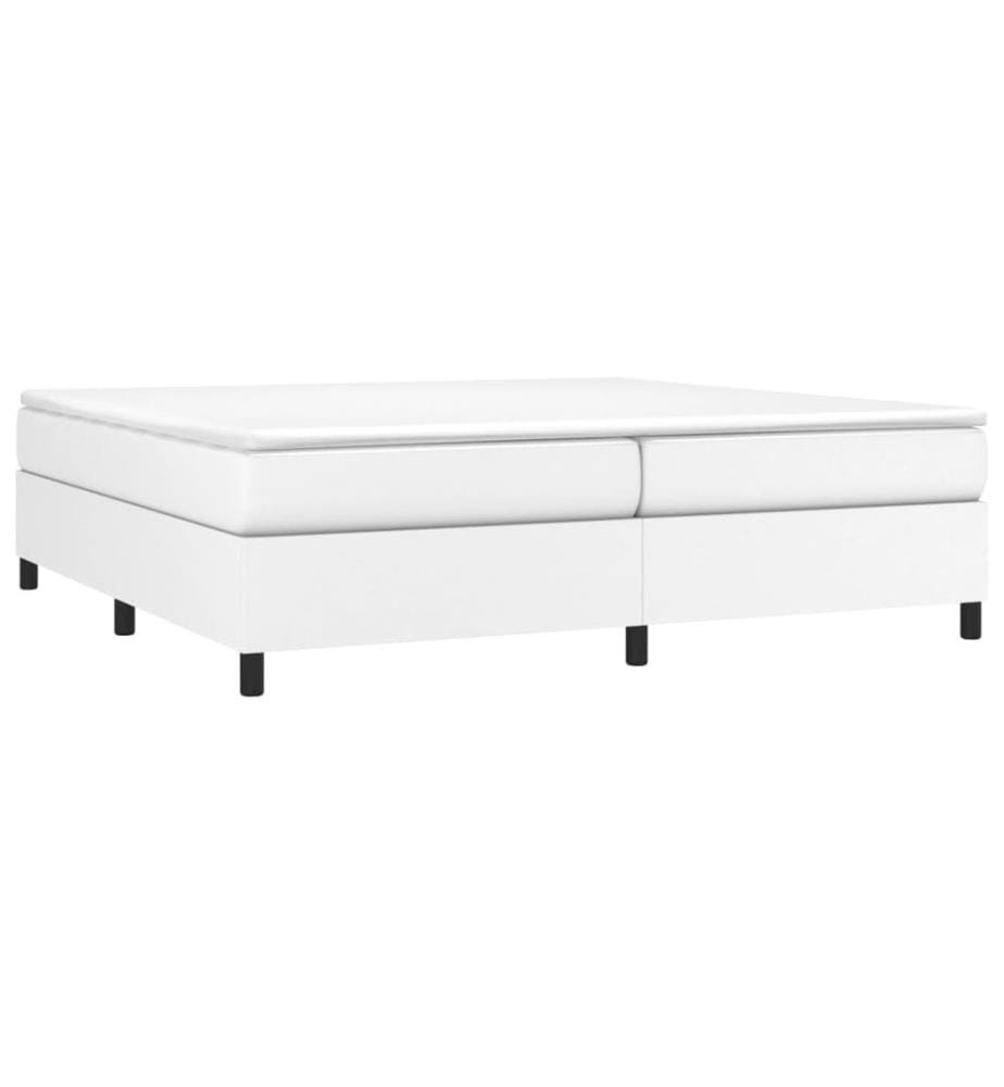 Boxspringbettgestell Weiss 200x200 cm Kunstleder