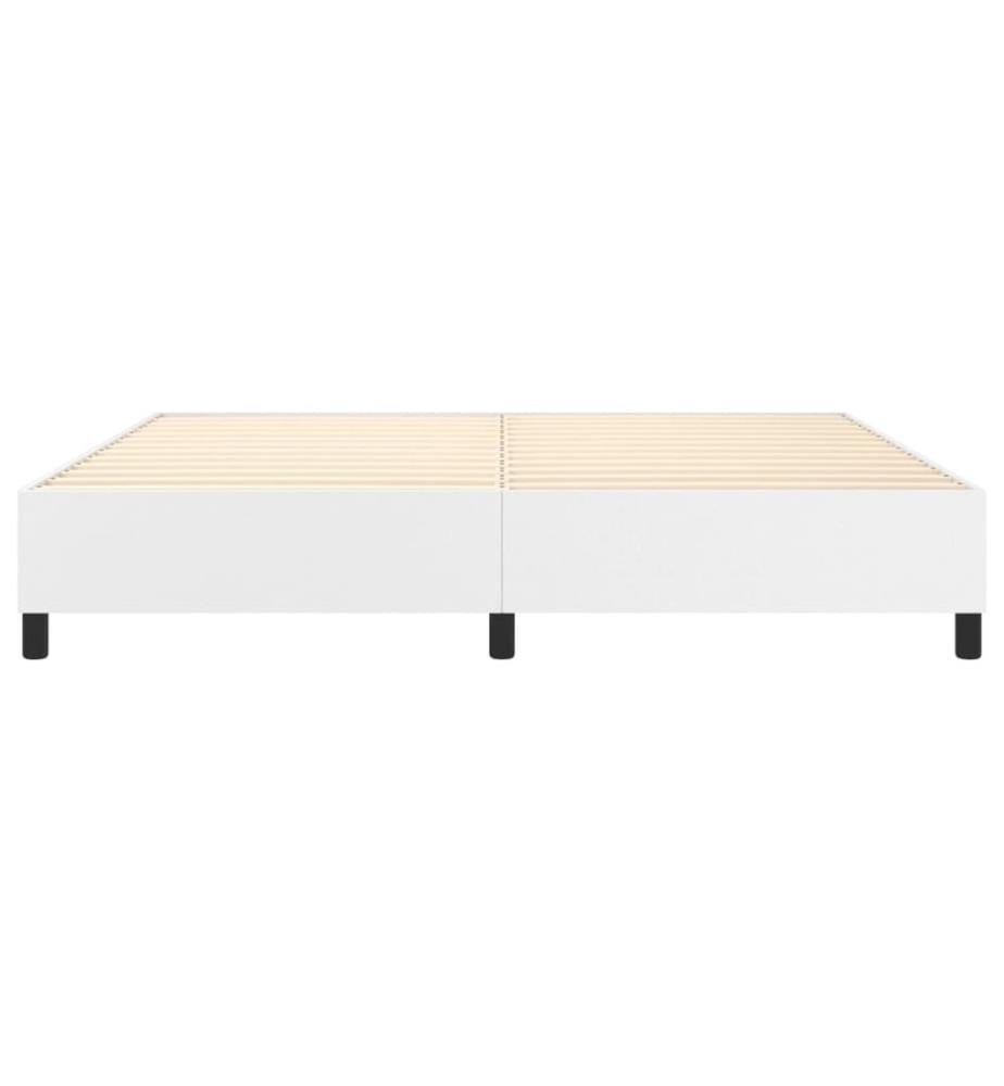 Boxspringbettgestell Weiss 200x200 cm Kunstleder