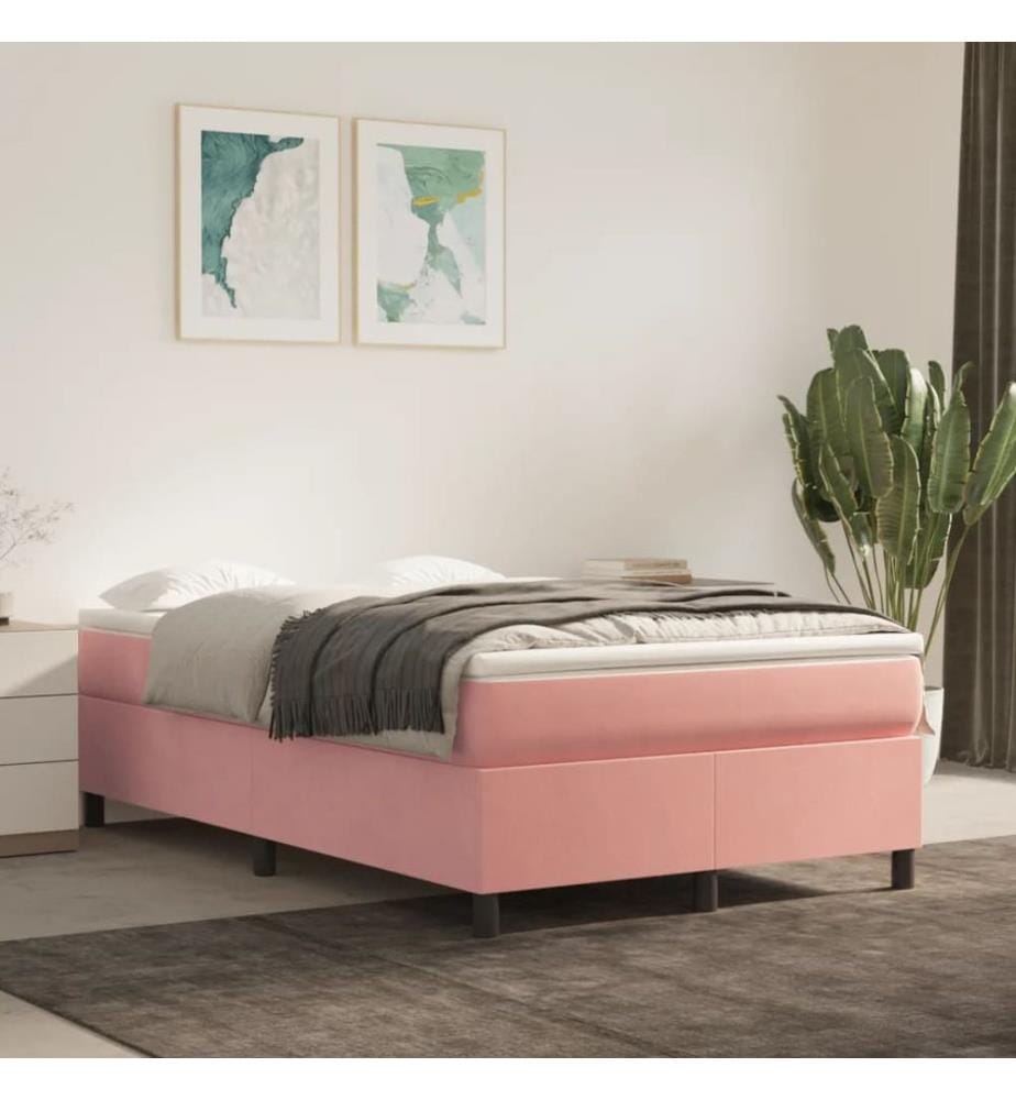Boxspringbettgestell Rosa 120x200 cm Samt