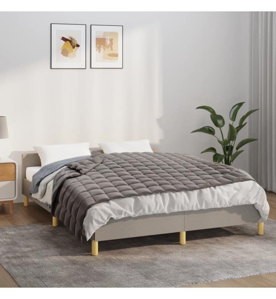 Gewichtsdecke Grau 140x200 cm 10 kg Stoff