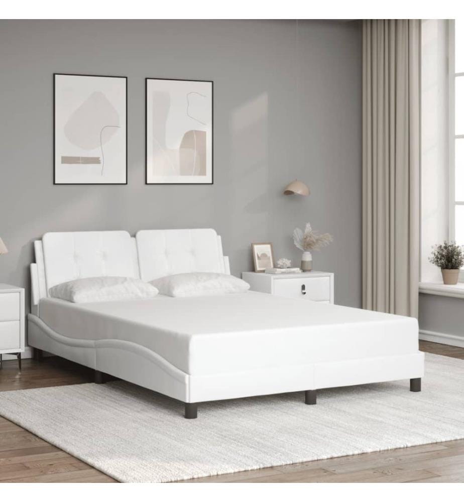 Bettgestell mit LED ohne Matratze "Zadar" Weiss 120x200 cm
