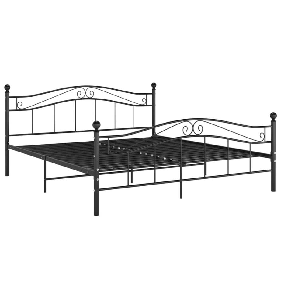 Bett Schwarz Metall 180x200 cm
