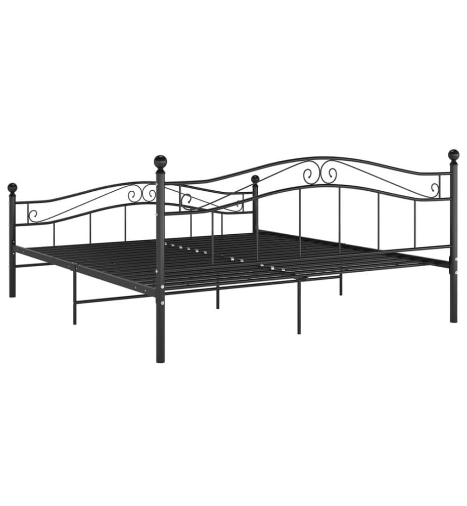 Bett Schwarz Metall 180x200 cm
