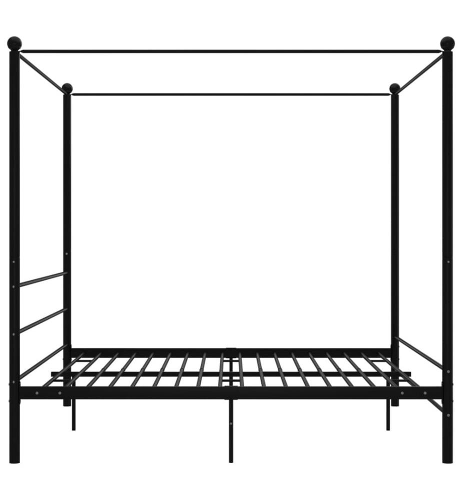 Himmelbett Schwarz Metall 180x200 cm