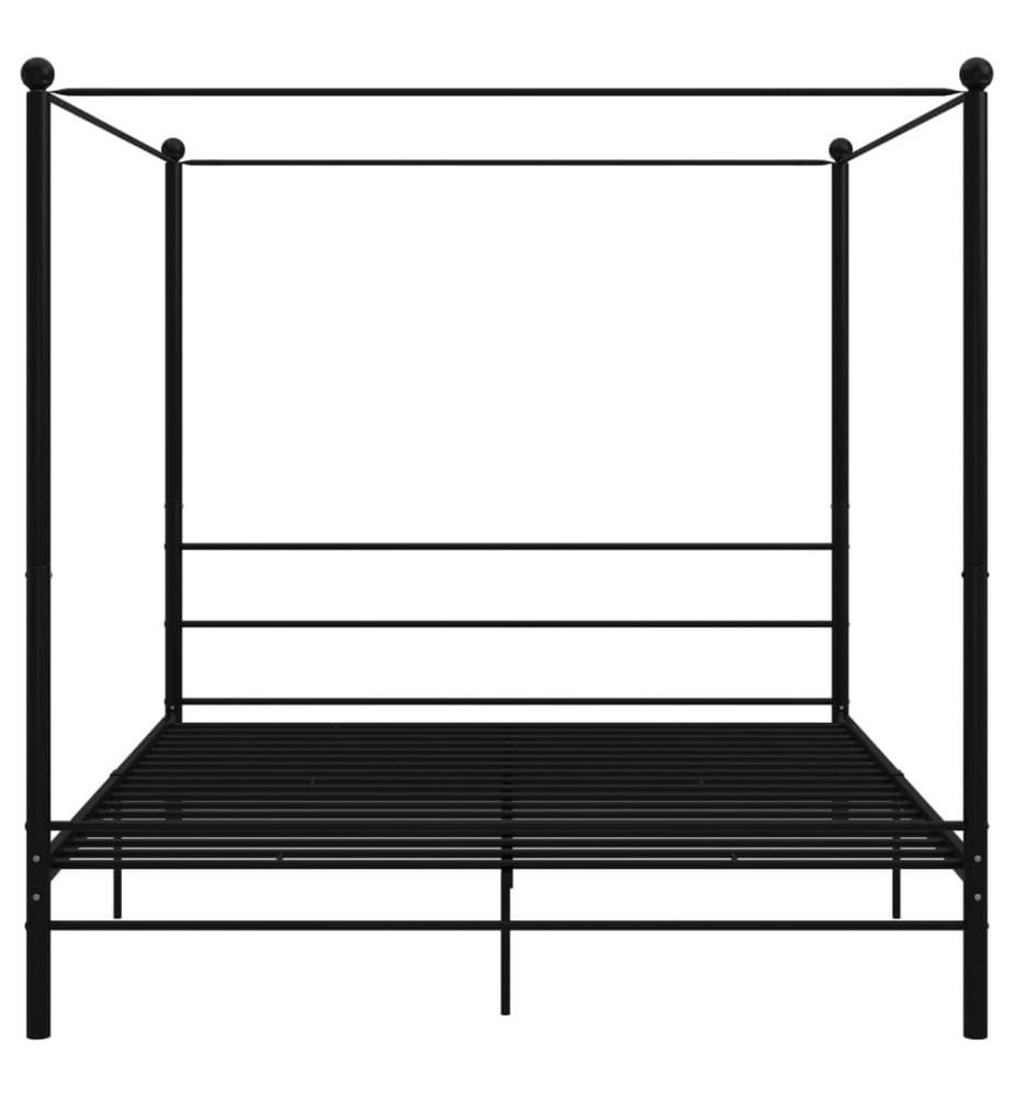 Himmelbett Schwarz Metall 180x200 cm