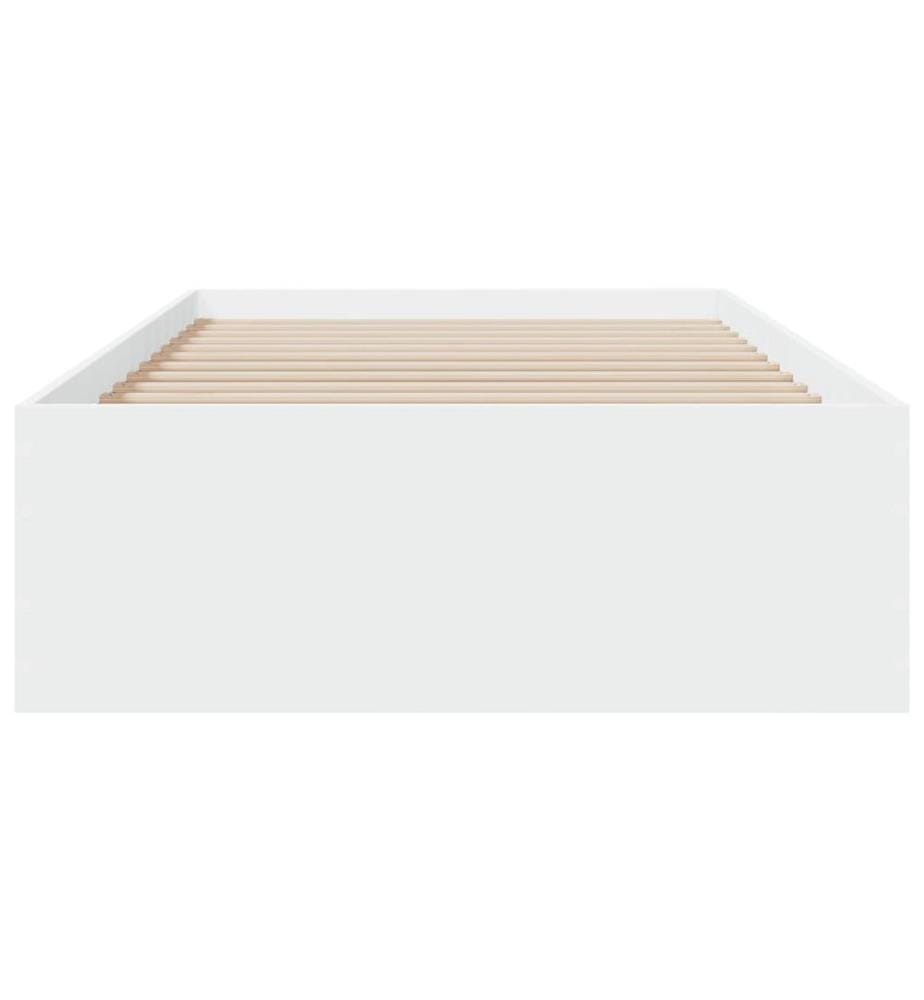 Bettgestell mit Schubladen Weiss 90x200 cm Holzwerkstoff