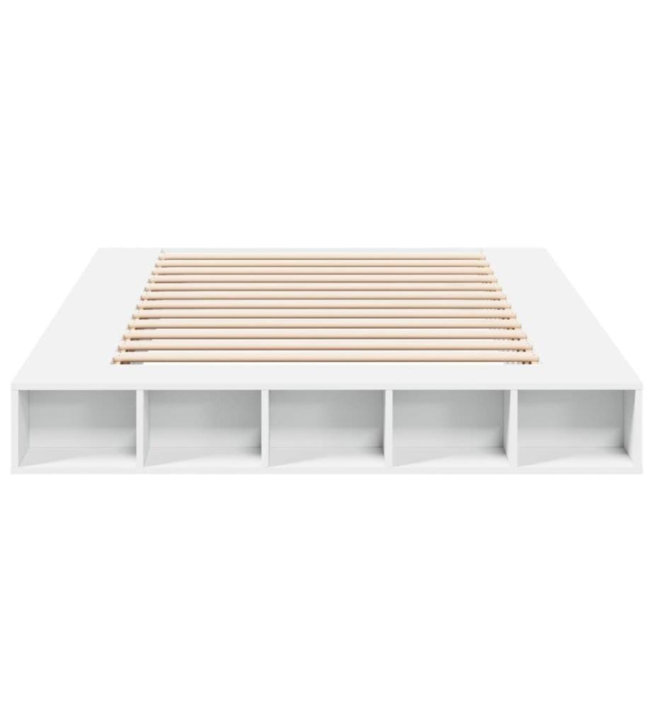 Bettgestell Weiss 160x200 cm Holzwerkstoff