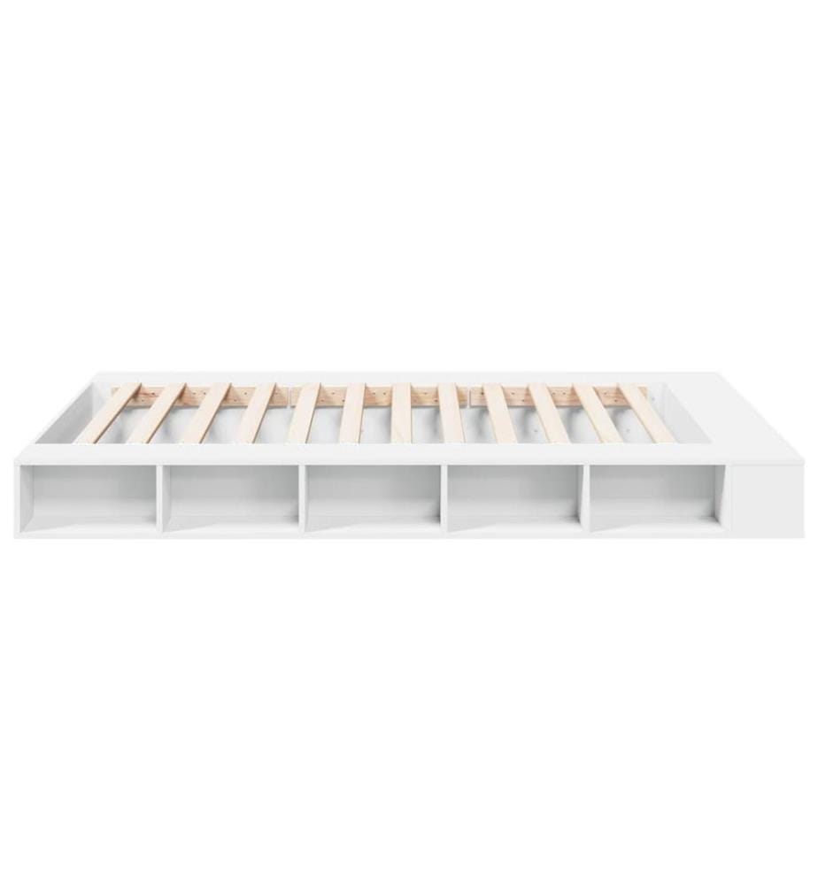 Bettgestell Weiss 160x200 cm Holzwerkstoff