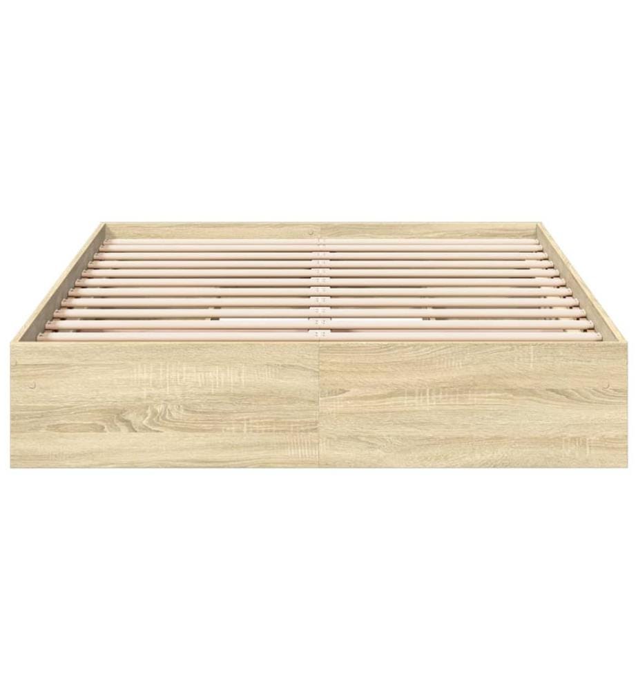 Bettgestell mit Schubladen Sonoma-Eiche 140x200cm Holzwerkstoff
