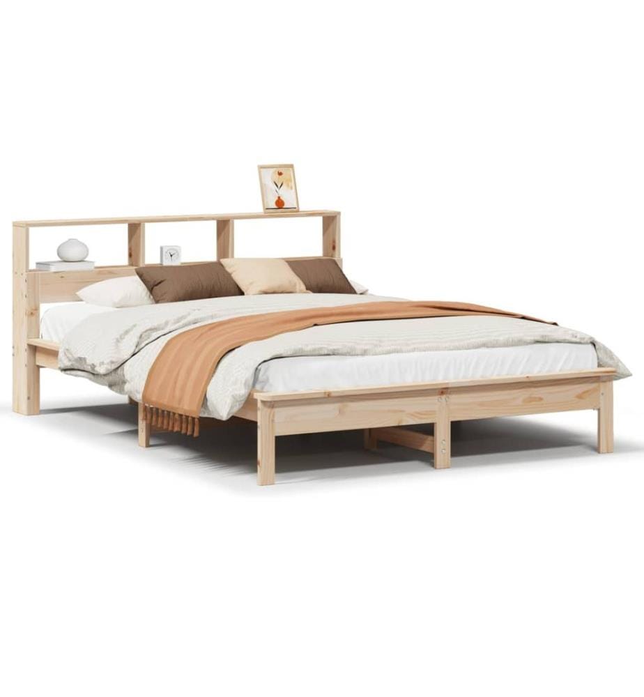 Cadre de lit sans matelas 160x200 cm bois massif de pin