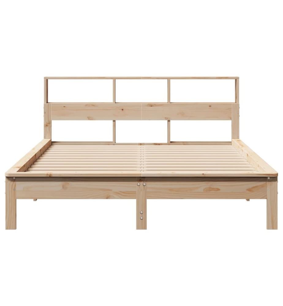 Cadre de lit sans matelas 160x200 cm bois massif de pin