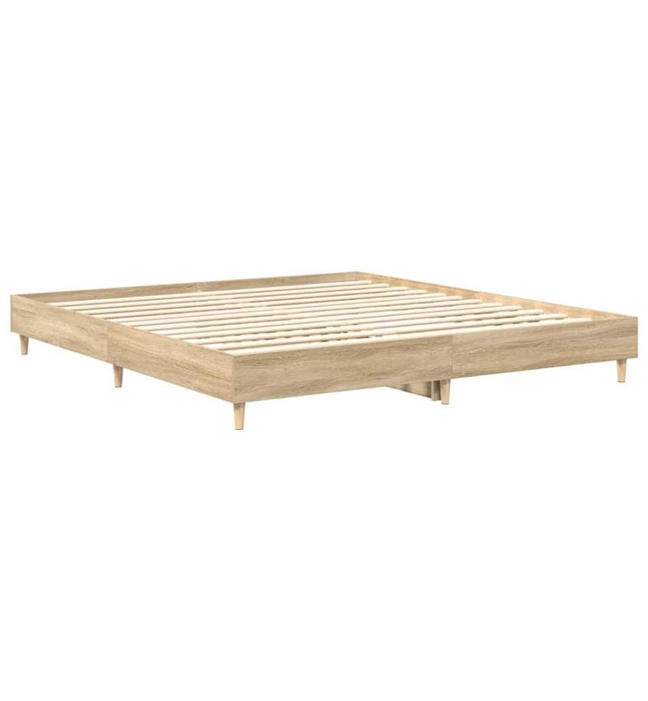 Cadre de lit sans matelas chêne sonoma 160x200 cm