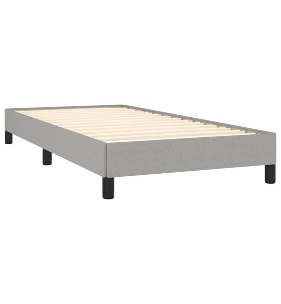 Cadre de lit sans matelas gris clair 80x200 cm tissu