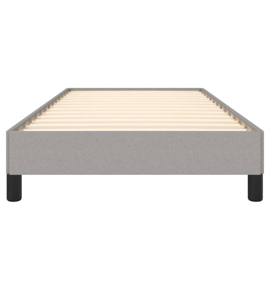 Cadre de lit sans matelas gris clair 80x200 cm tissu
