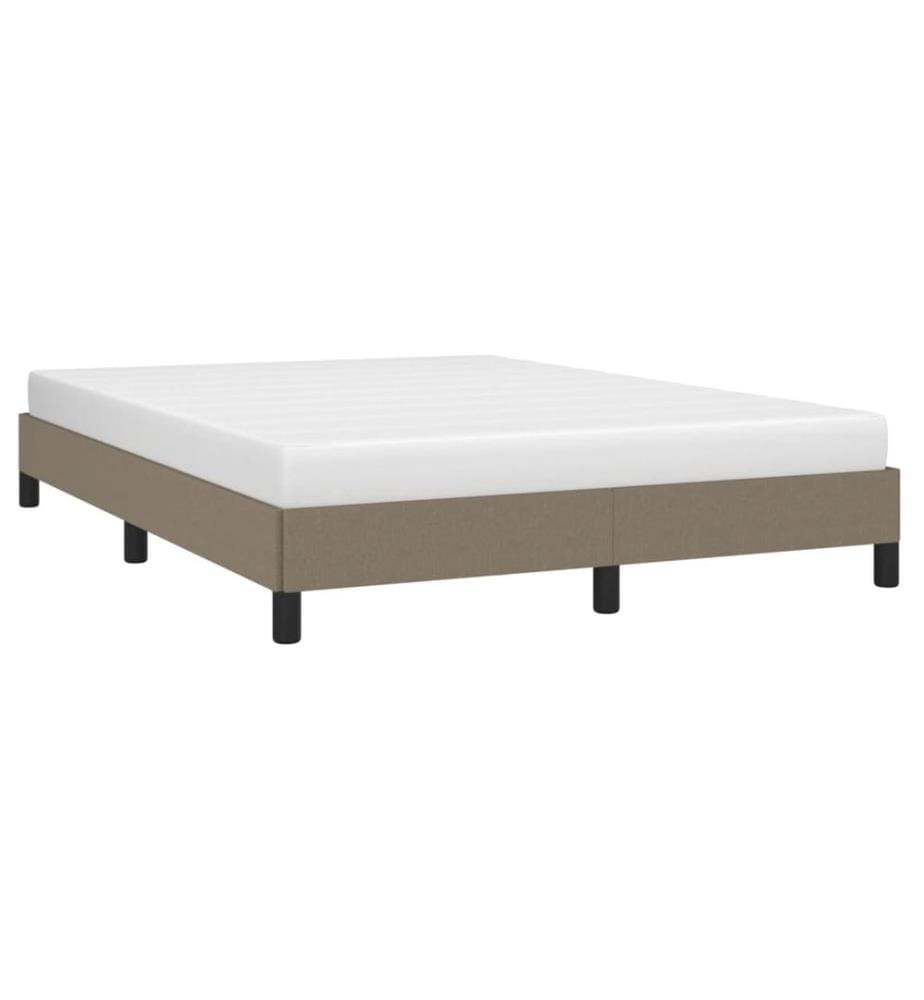 Cadre de lit sans matelas taupe 140x200 cm tissu