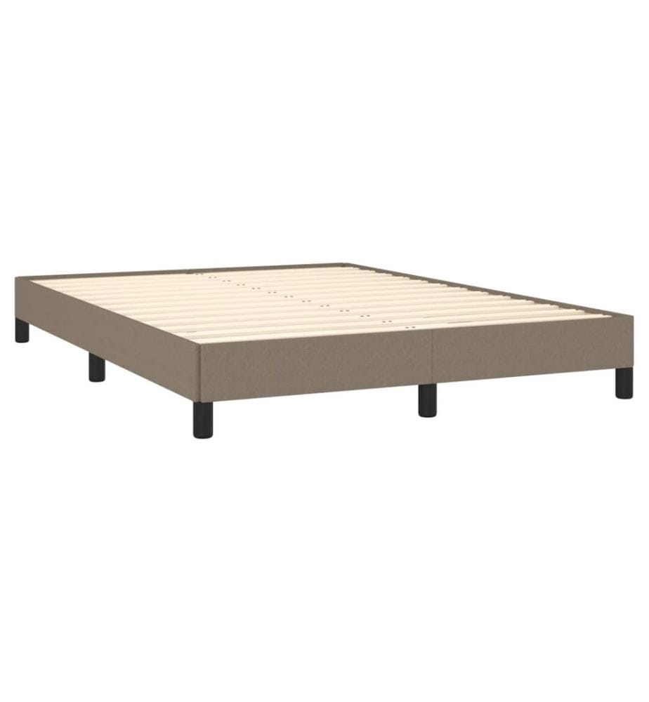 Cadre de lit sans matelas taupe 140x200 cm tissu