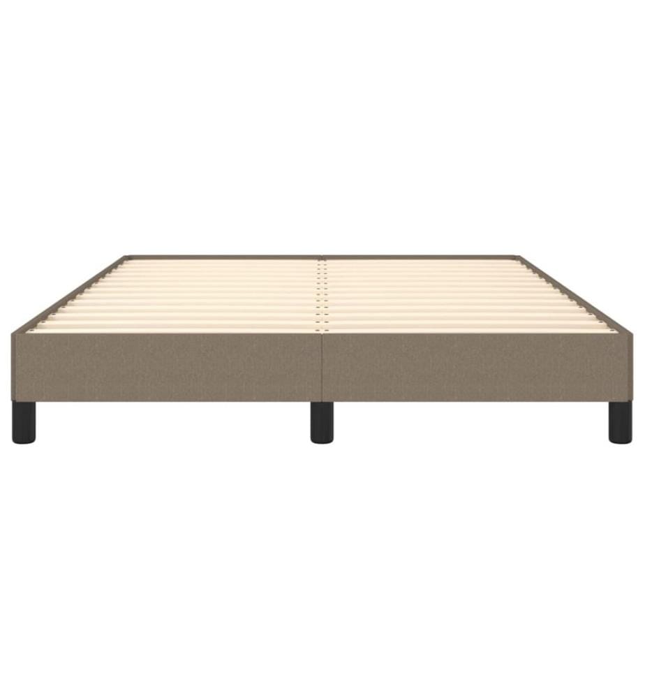Cadre de lit sans matelas taupe 140x200 cm tissu