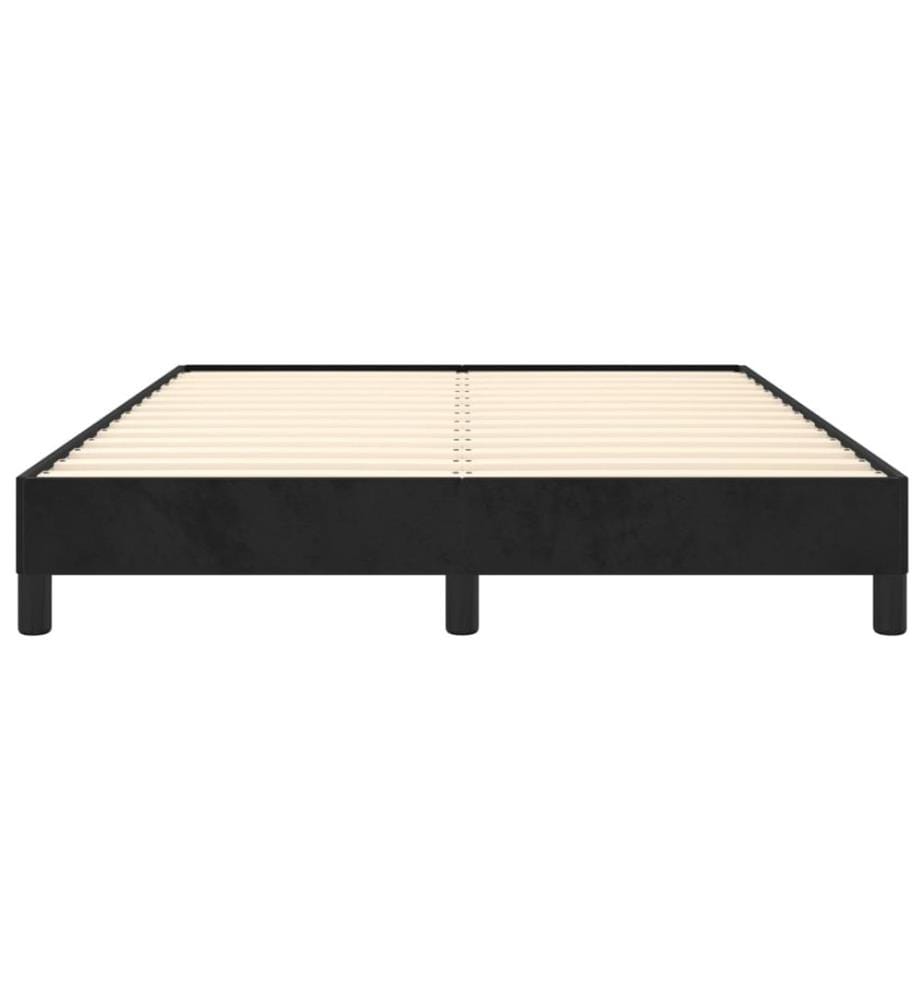 Bettgestell ohne Matratze Schwarz 140x200 cm Samt