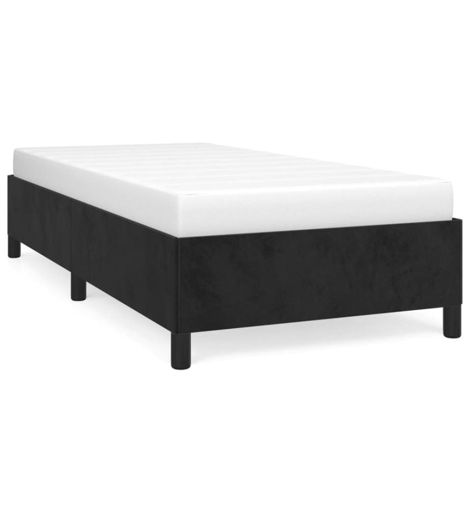 Cadre de lit sans matelas noir 100x200 cm velours