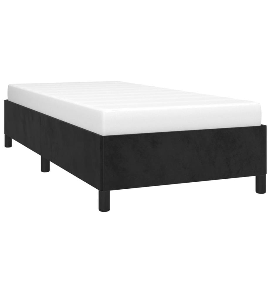 Cadre de lit sans matelas noir 100x200 cm velours