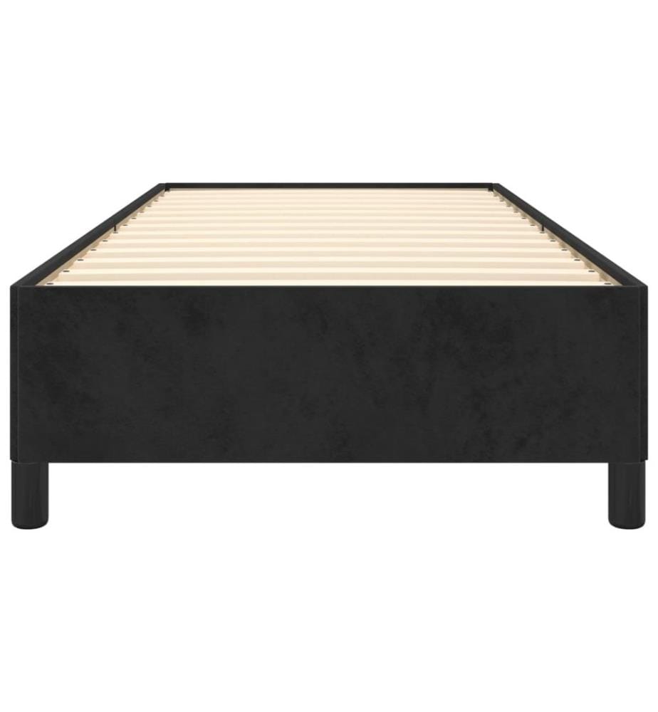 Cadre de lit sans matelas noir 100x200 cm velours
