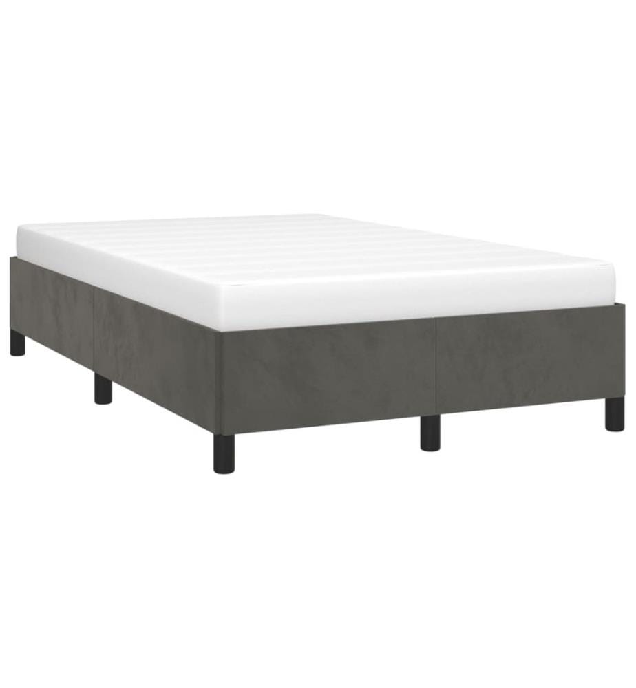 Bettgestell ohne Matratze Dunkelgrau 120x200 cm Samt