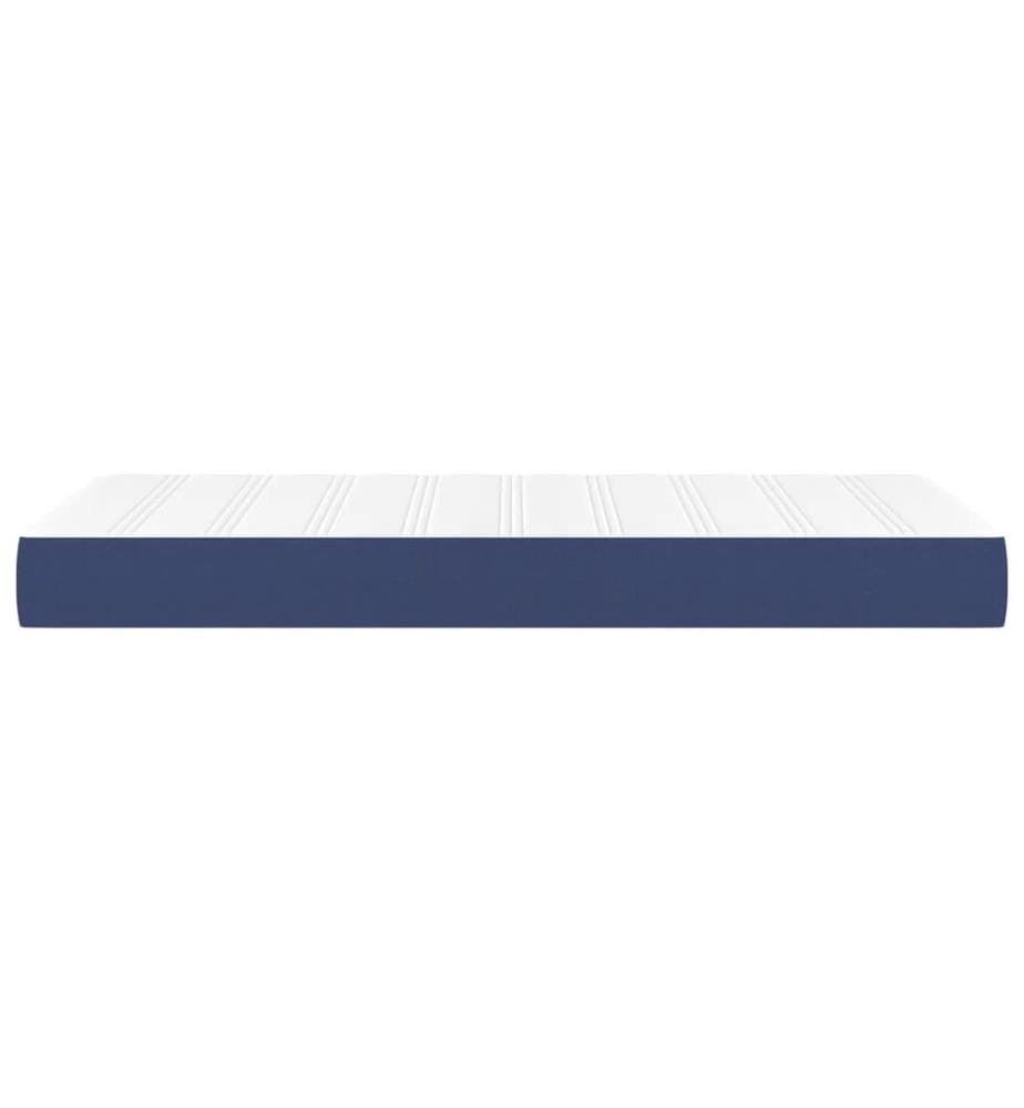 Taschenfederkernmatratze Mittel Blau 90x200x20 cm Stoff