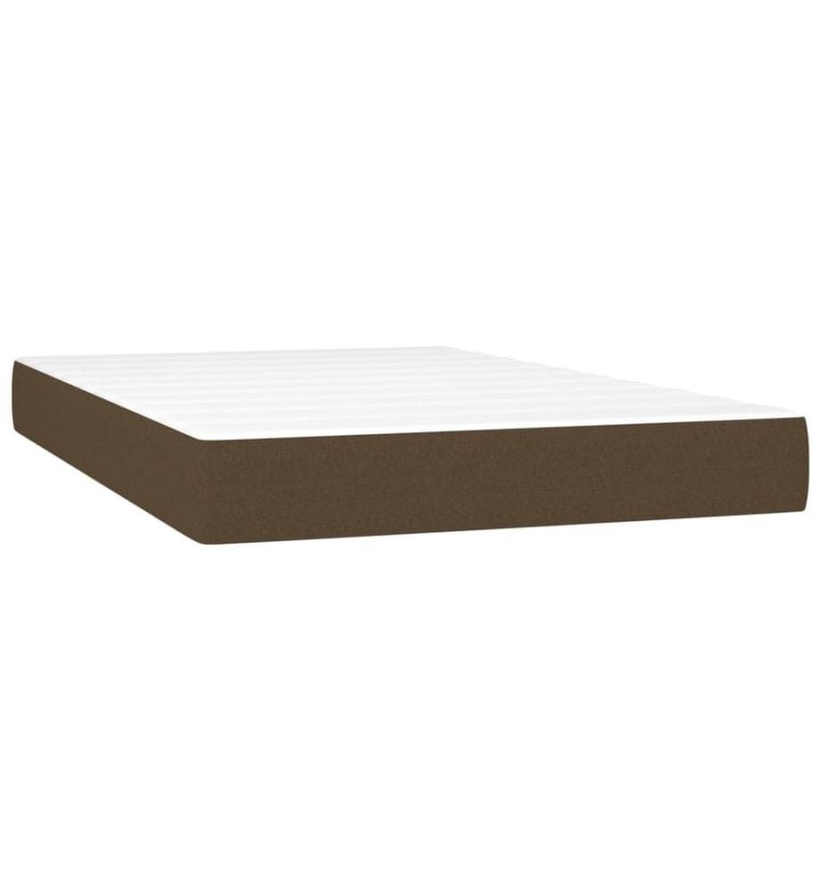 Taschenfederkernmatratze Mittel Dunkelbraun 120x200x20 cm Stoff