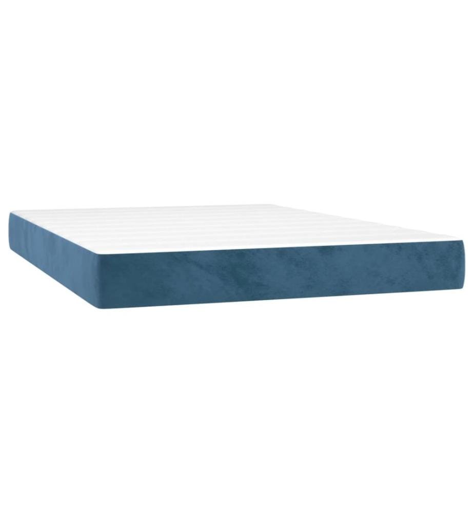Taschenfederkernmatratze Mittel Dunkelblau 140x190x20 cm Samt
