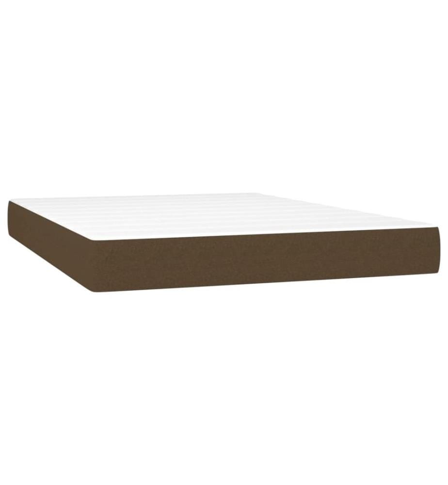 Taschenfederkernmatratze Mittel Dunkelbraun 140x200x20 cm Stoff