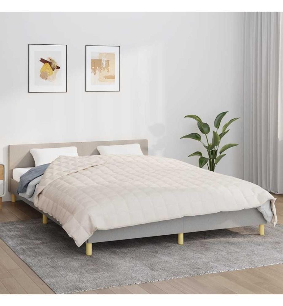 Gewichtsdecke Hellcreme 200x200 cm 9 kg Stoff