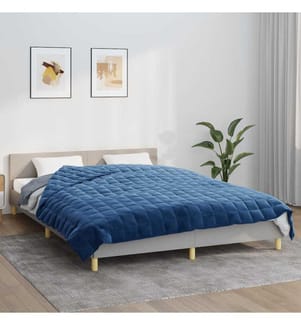 Couverture lestée Bleu 200x200 cm 9 kg Tissu