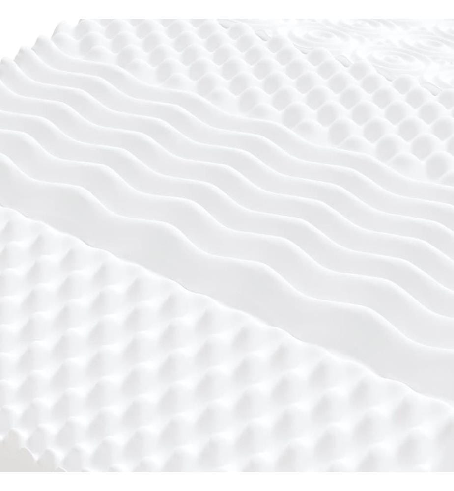 Schaumstoffmatratze Weiss 100x200 cm 7-Zonen Härtegrad 20 ILD