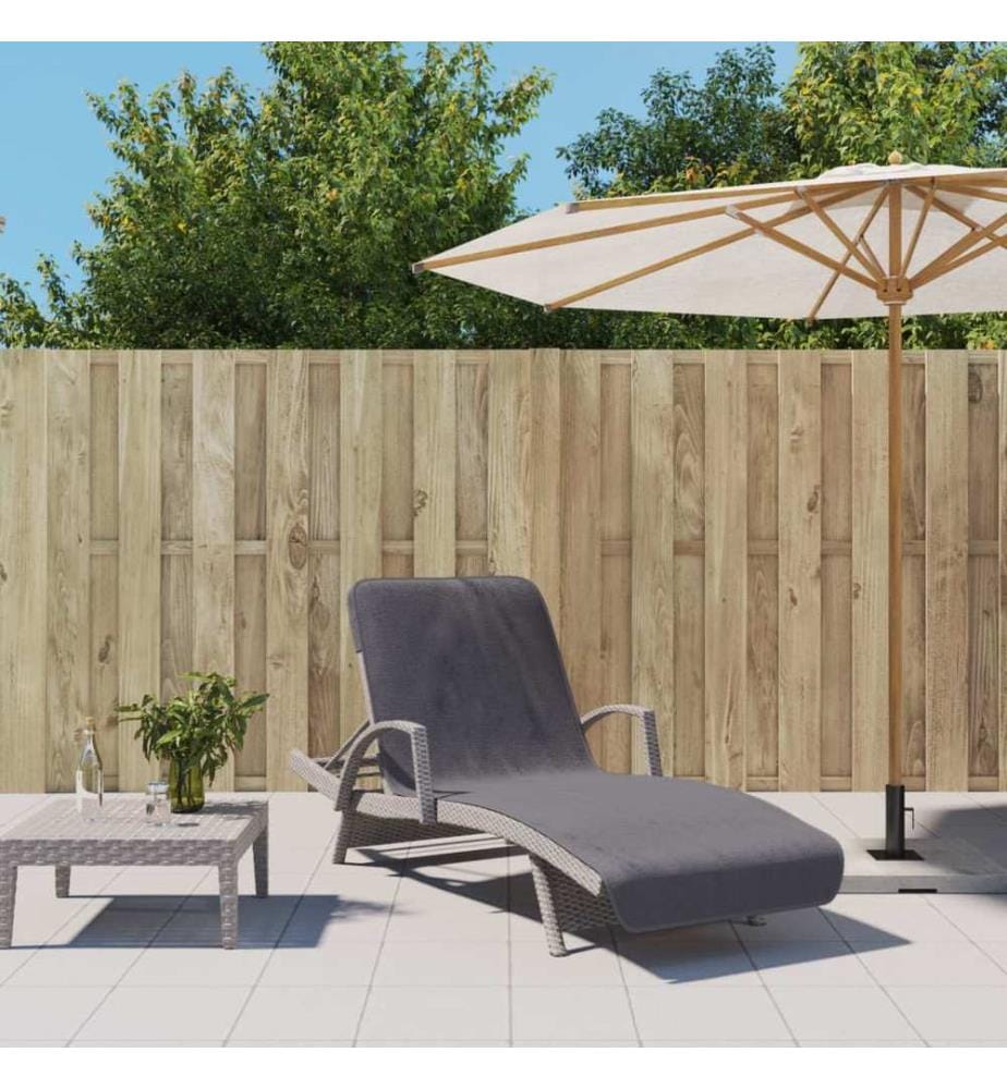 Strandtücher 2 Stk. Anthrazit 75x200 cm Stoff 400 GSM