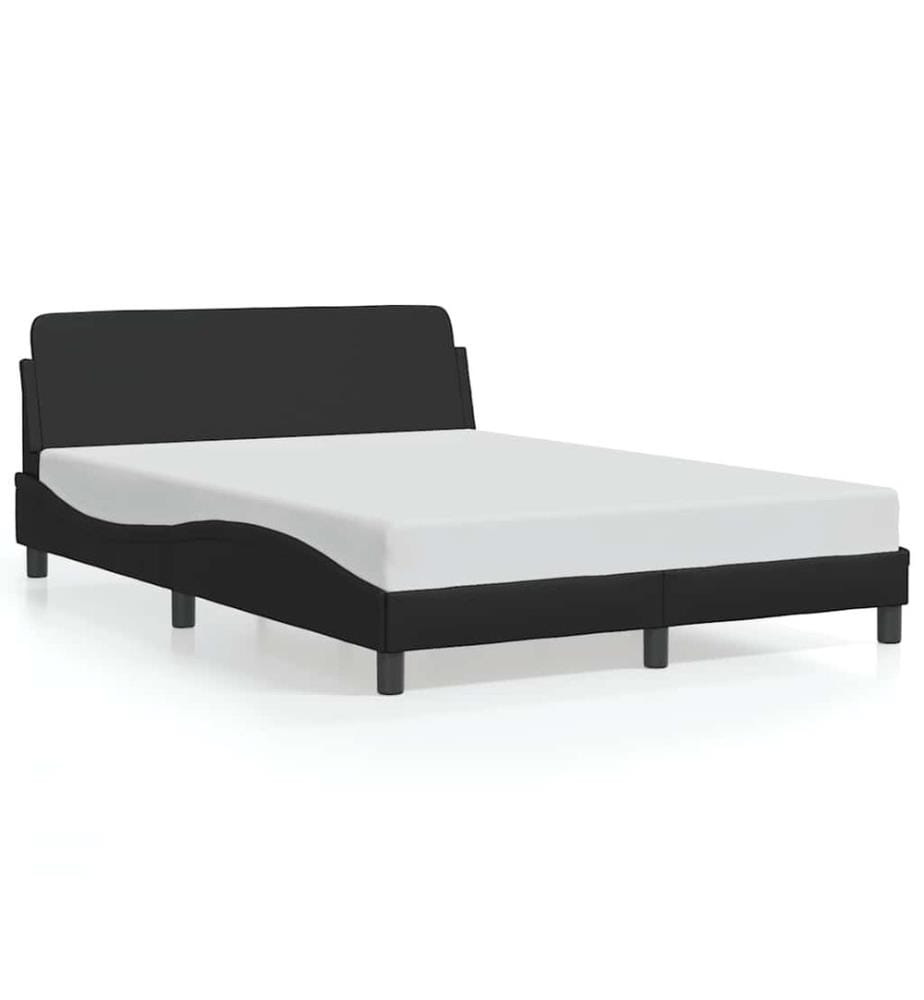 Cadre de lit Dover noir 140x200 cm similicuir
