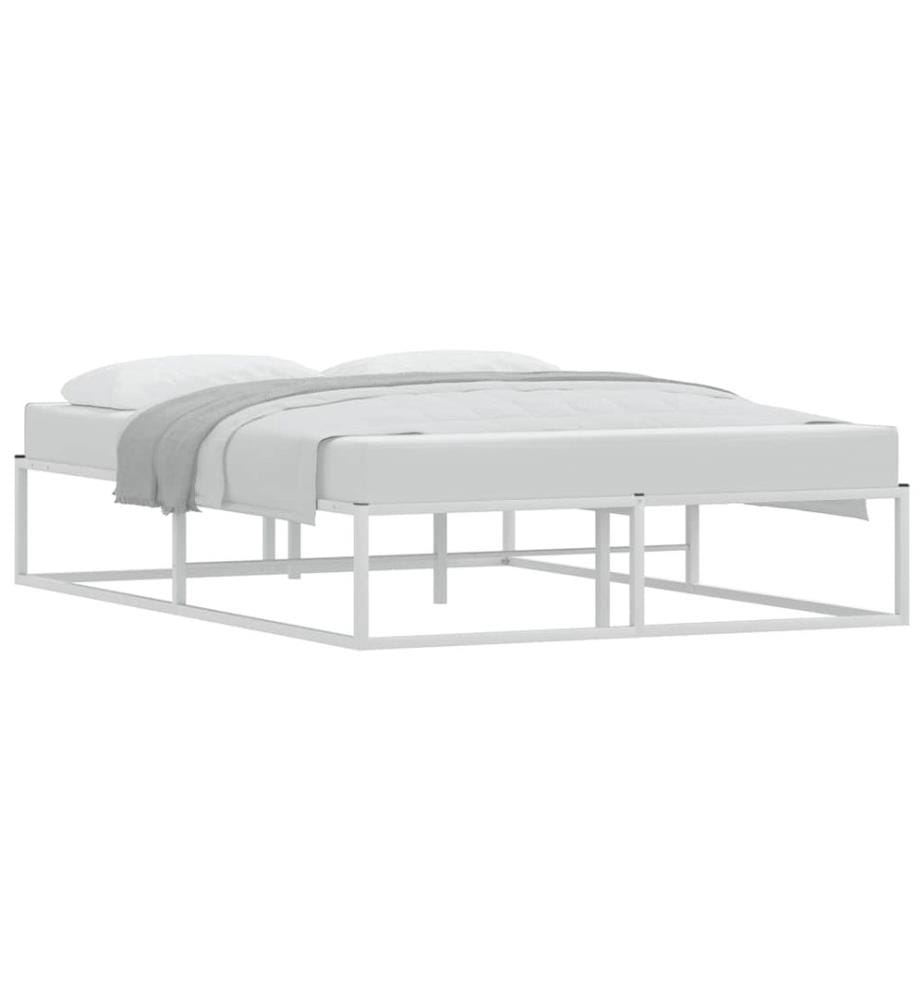 Bettgestell ohne Matratze Weiss 140x200 cm Metall