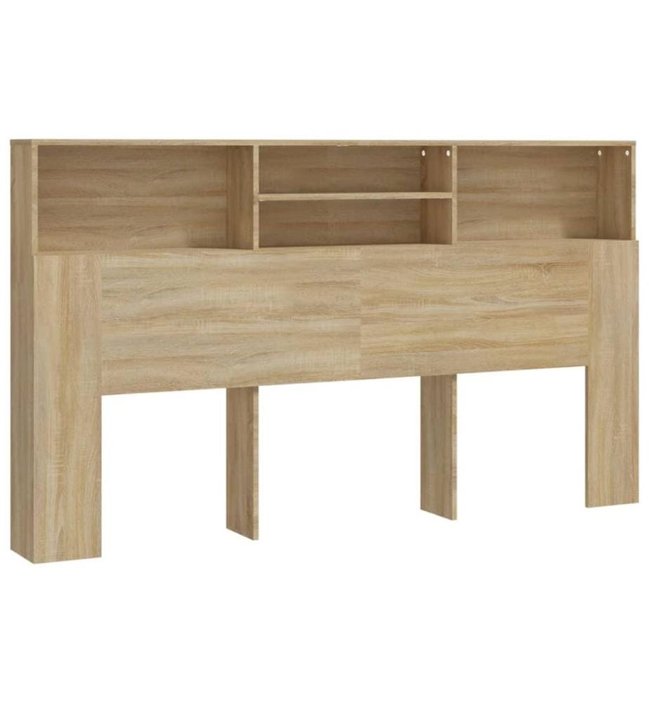 Bett-Kopfteil mit Ablagen Sonoma-Eiche 180x19x103,5 cm