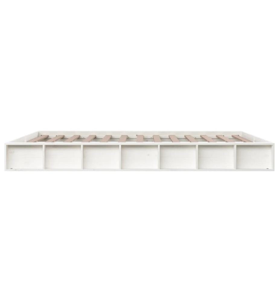 Massivholzbett Weiss 200x200 cm