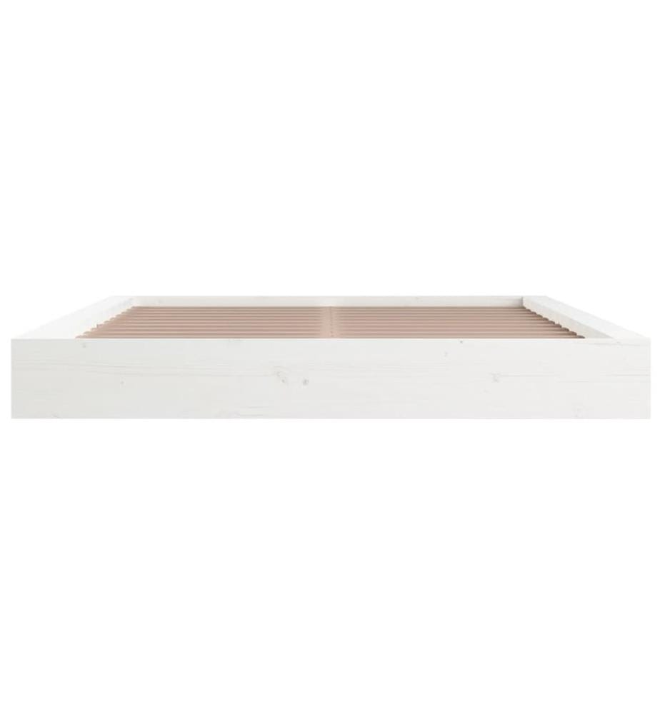 Massivholzbett Weiss 120x200 cm
