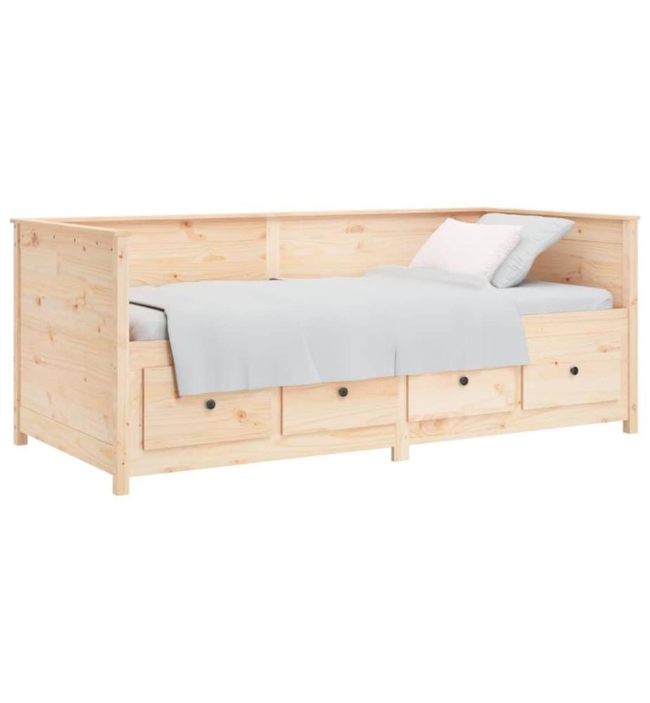 Lit de jour sans matelas 80x200 cm bois de pin massif