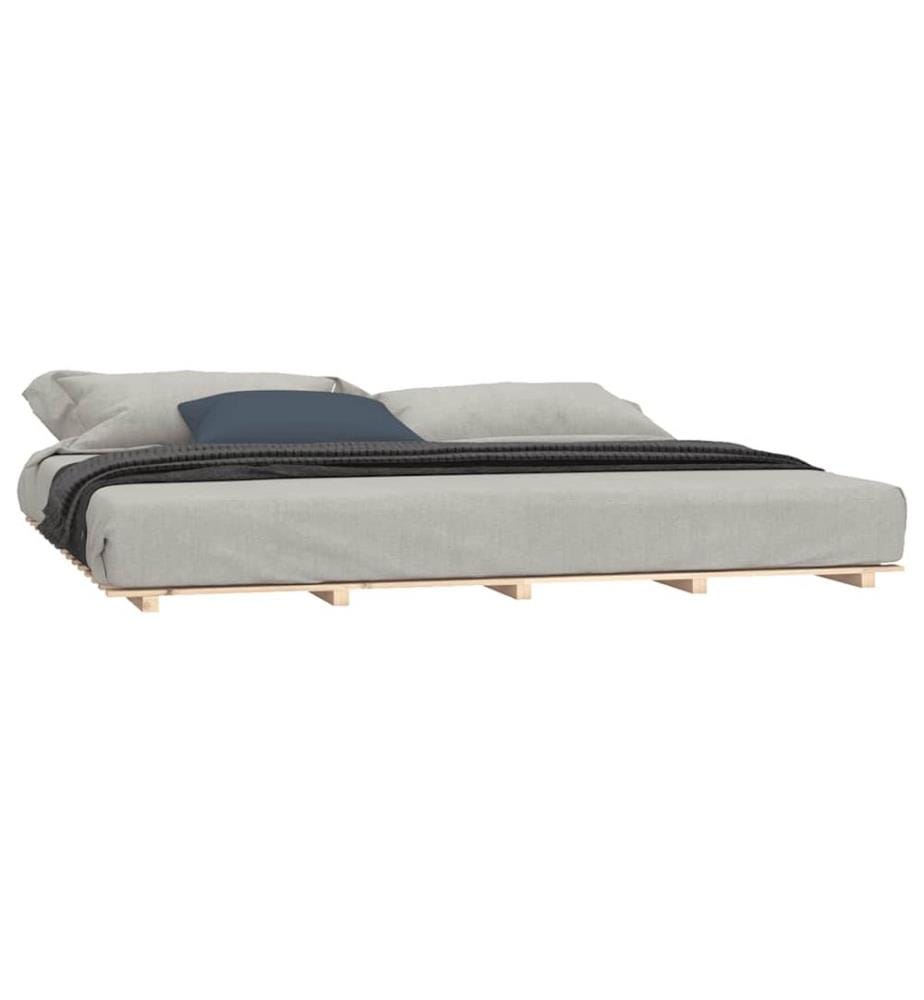 Cadre de lit sans matelas 180x200 cm bois massif de pin