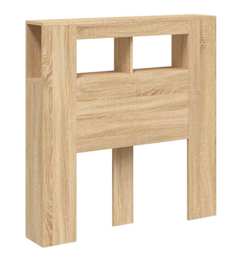 Tête de lit à LED chêne sonoma 100x18,5x103,5cm bois ingénierie