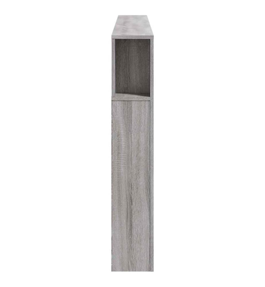 Tête de lit à LED sonoma gris 200x18,5x103,5 cm bois ingénierie