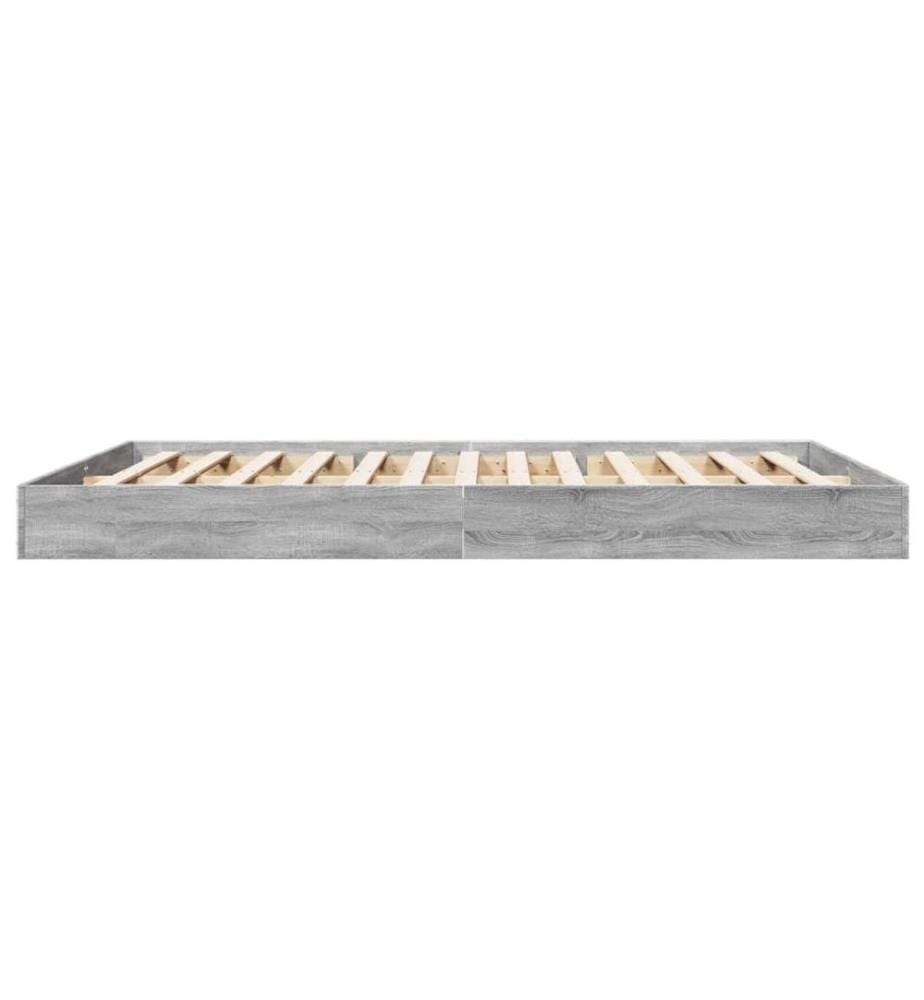 Bettgestell ohne Matratze Grau Sonoma 160x200 cm Holzwerkstoff