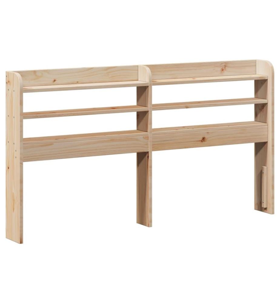 Kopfteil mit Ablagen 150 cm Massivholz Kiefer