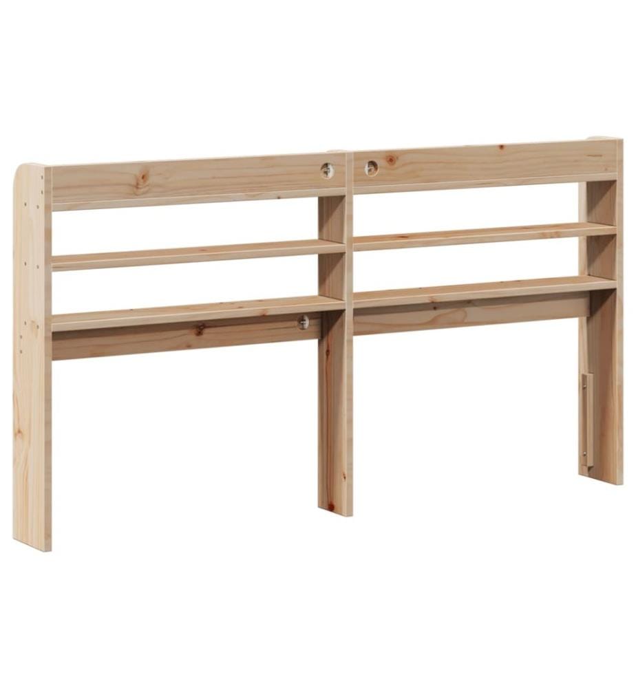 Kopfteil mit Ablagen 150 cm Massivholz Kiefer