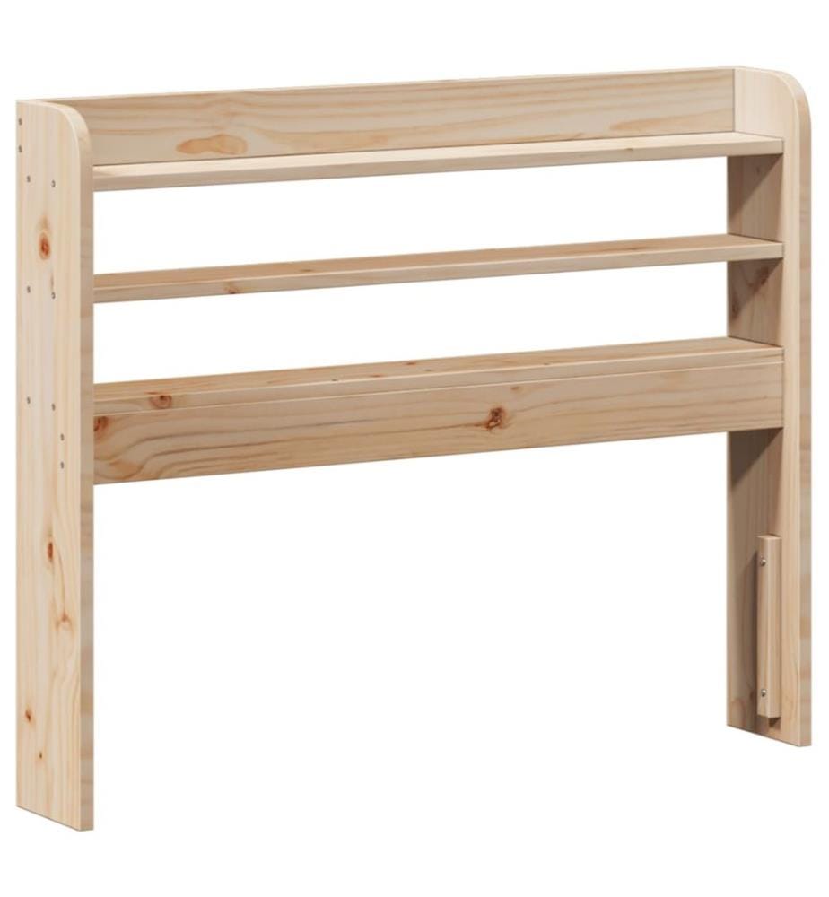 Tête de lit avec étagères 90 cm bois massif de pin